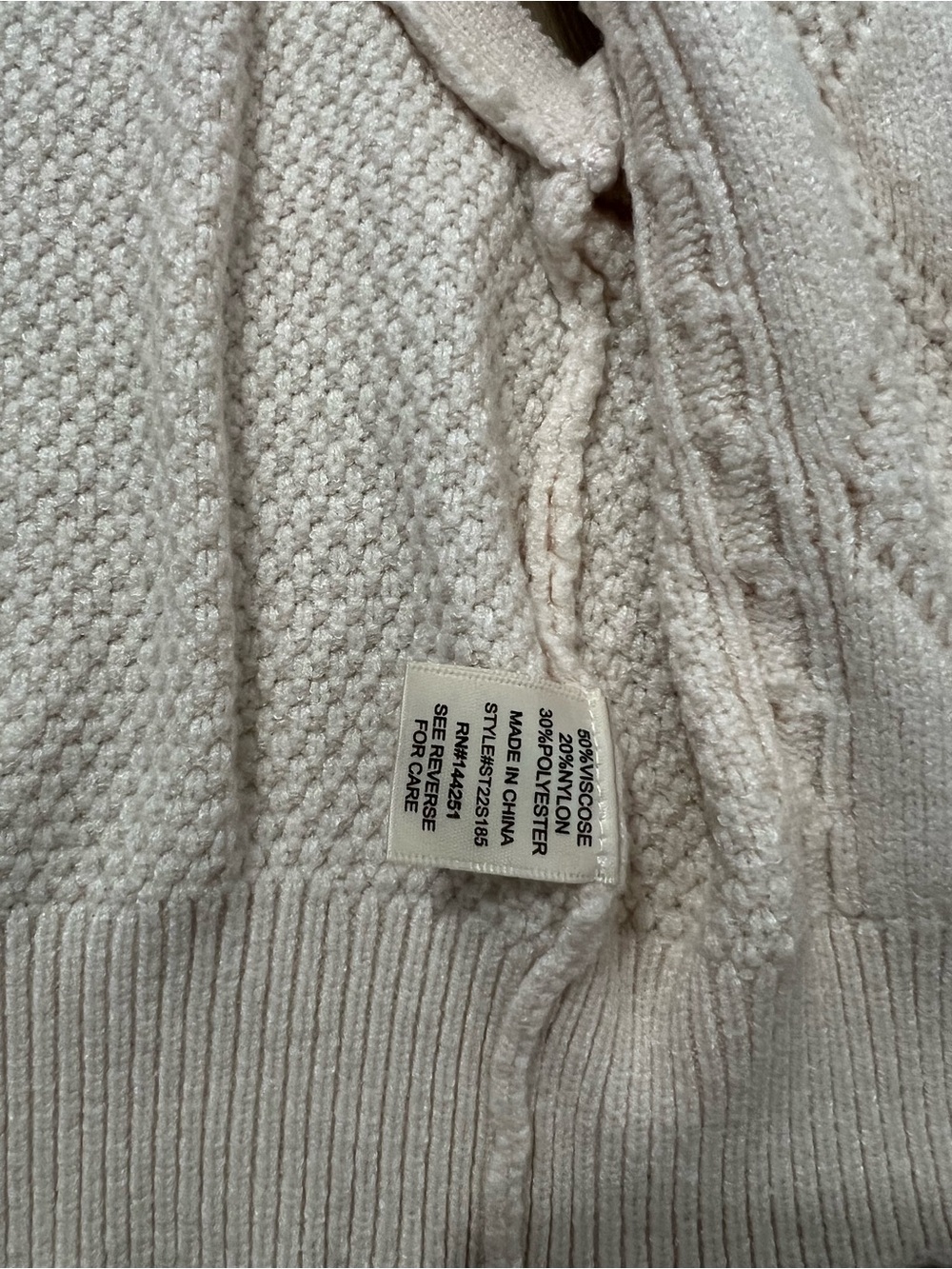 Sincerly Jules Cream Cable Knit Button-Front Sweater Vest - Picture 6 of 8